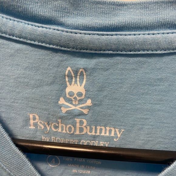 Psycho Bunny V neck Logo T shirt - Picture 3 of 8